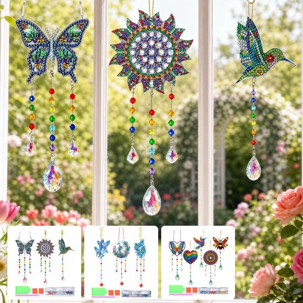 5D Painting Art Kit Double Sided DIY Craft Painting Kit Door Pendant