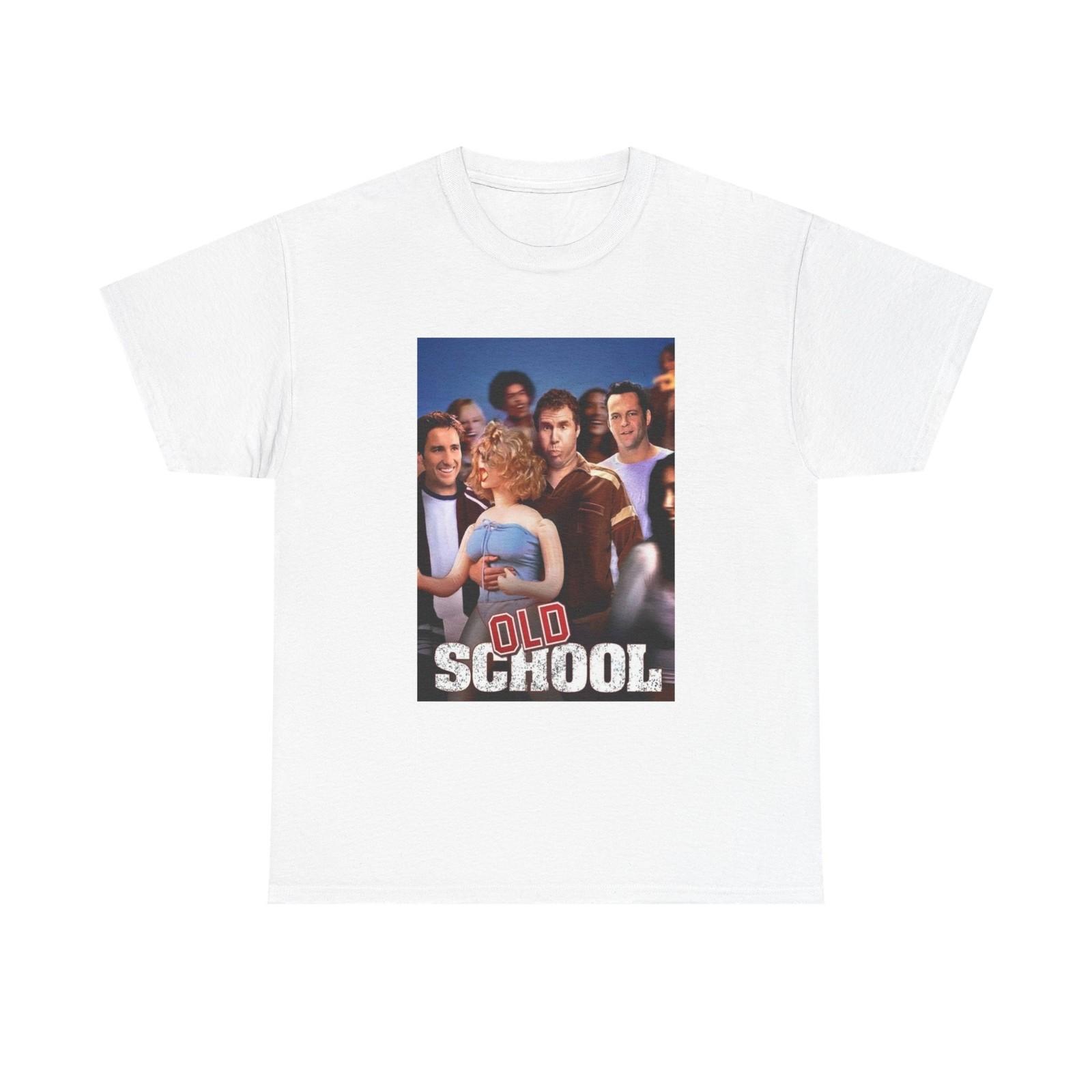 Old School Tshirt Retro Movie Poster Will Ferrell Unisex Heavy Cotton Tee S