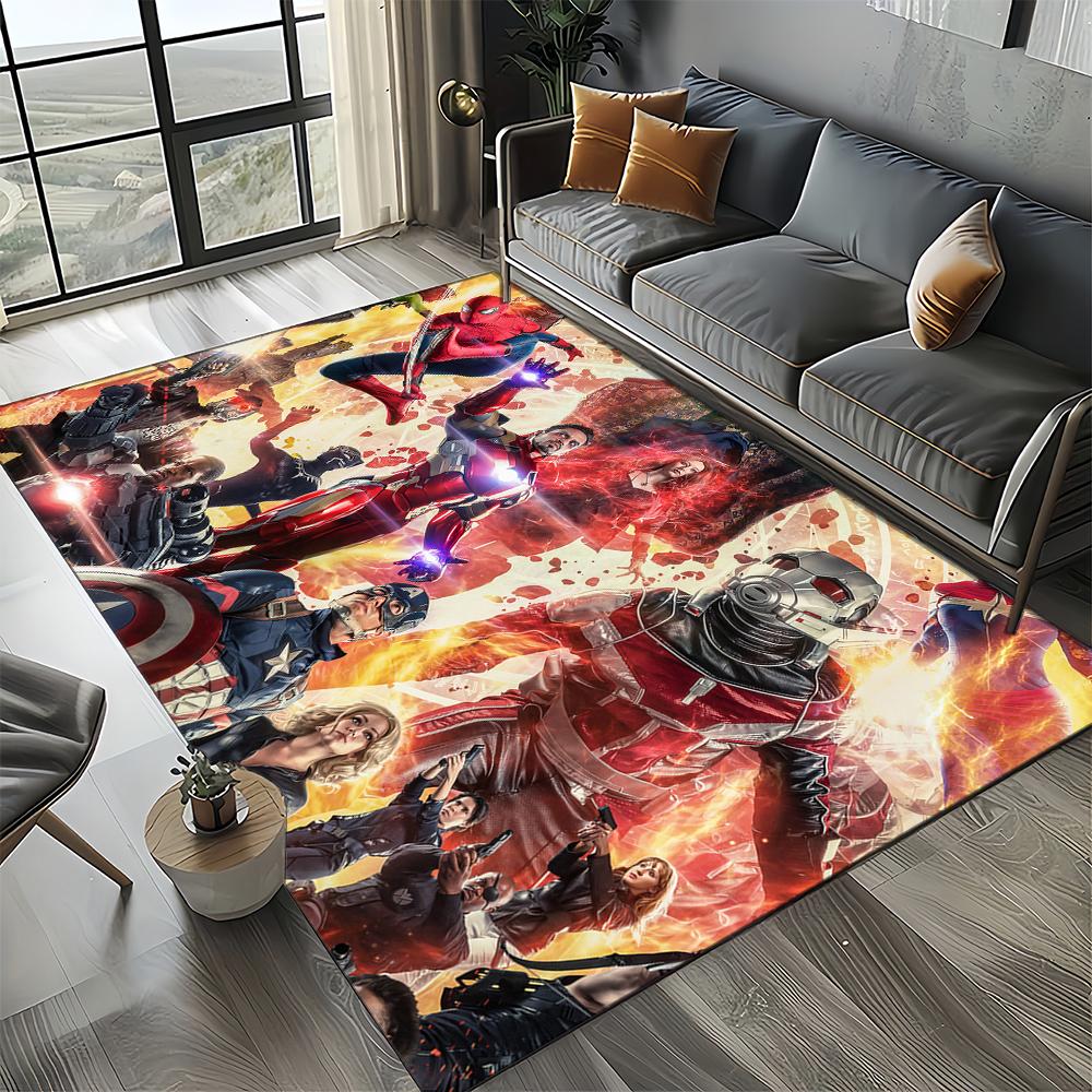 3D Marvel 27 Style Venom Captain SuperHero Carpet Rug for Bedroom Living Room Home Sofa Decoration,kids Large Decor Floor Mat HD