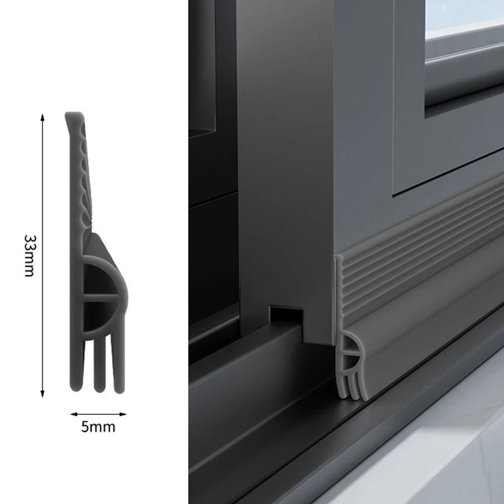 TPE Self Adhesive Window Seal Strip Self Triple Sound Insulation Windproof Anti-Cold Door Under Flexible Weatherstrip Tape