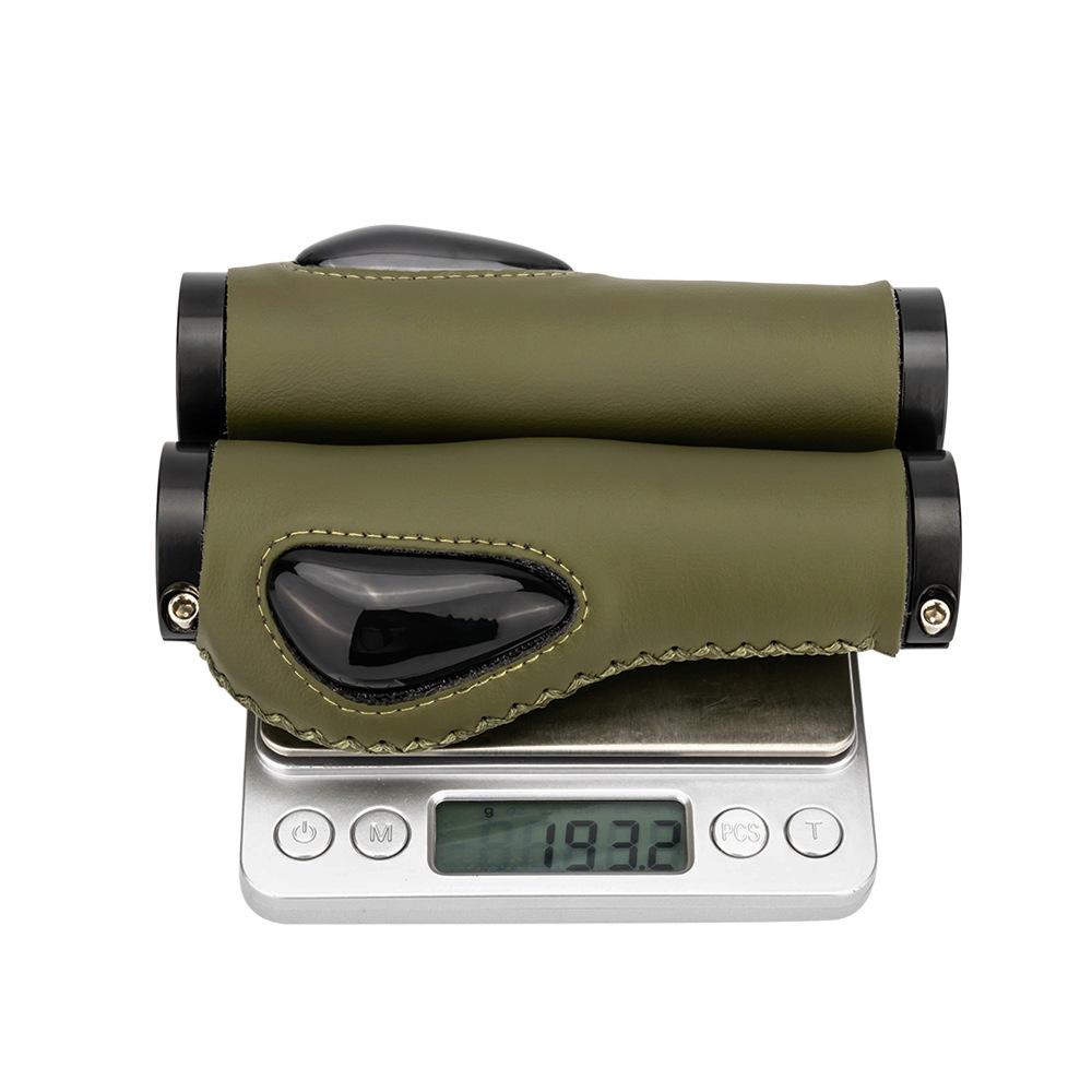 ZTTO Leather Bike Handlebar Grips Silcone Dual Lock-on Bicycle Grips AntiSlip Handle Bar End Grips