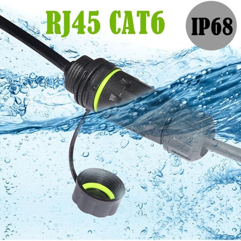 RJ45 Connector Waterproof Ethernet Cable Connector Circular Connector Signal Panel IP68 8P8C Connector for Home Networking