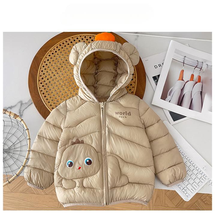 Kinder Nezha verdickte kurze Baumwolljacke Herbst und Winter Jungen niedliche Cartoon-Print Mäntel Mädchen warme Kapuzenjacken