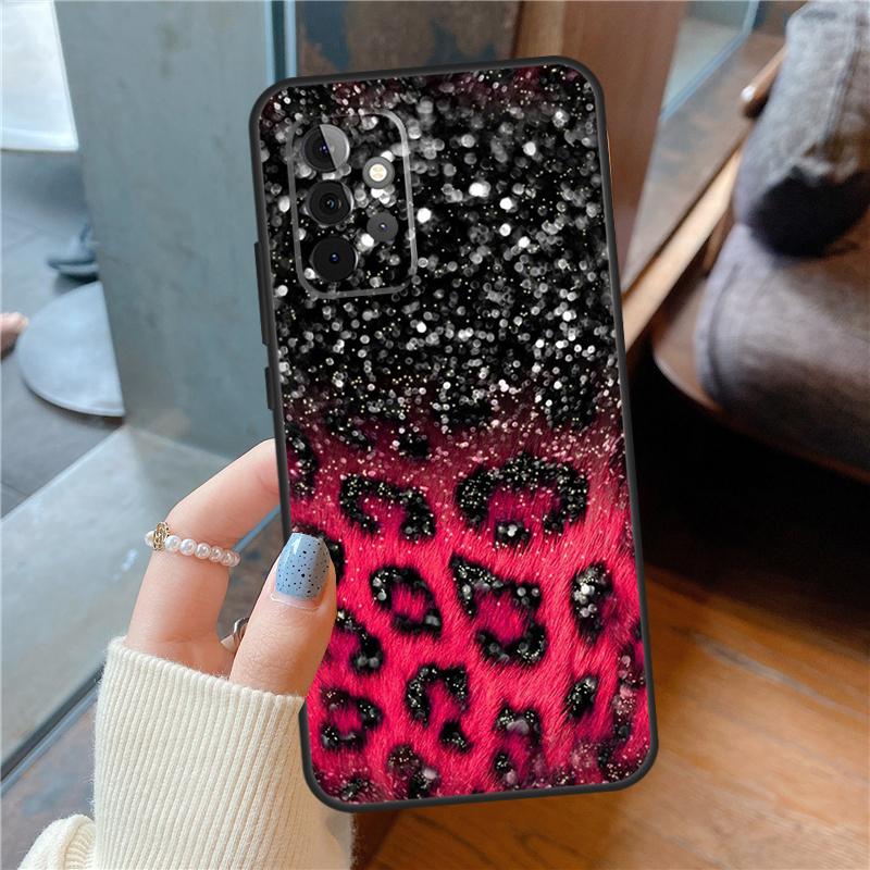 Leopard Print Case For Samsung Galaxy A06 A14 A56 A36 A26 A16 A54 A34 A12 A32 A52 A13 A33 A53 A15 A35 A55