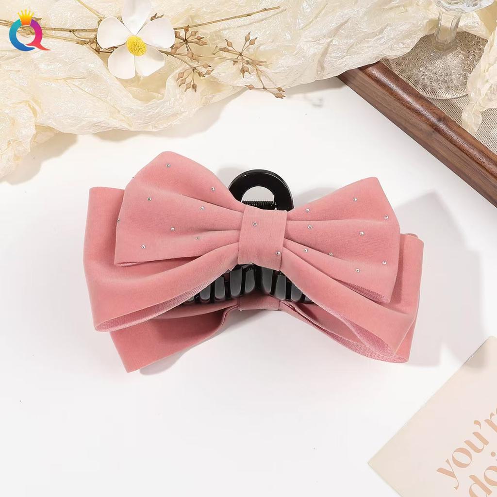 Premium Hair Clips for Women: Bow-knot Claw Clips for Thick and Thin Hair, Big Non-slip Bow Clips In Black