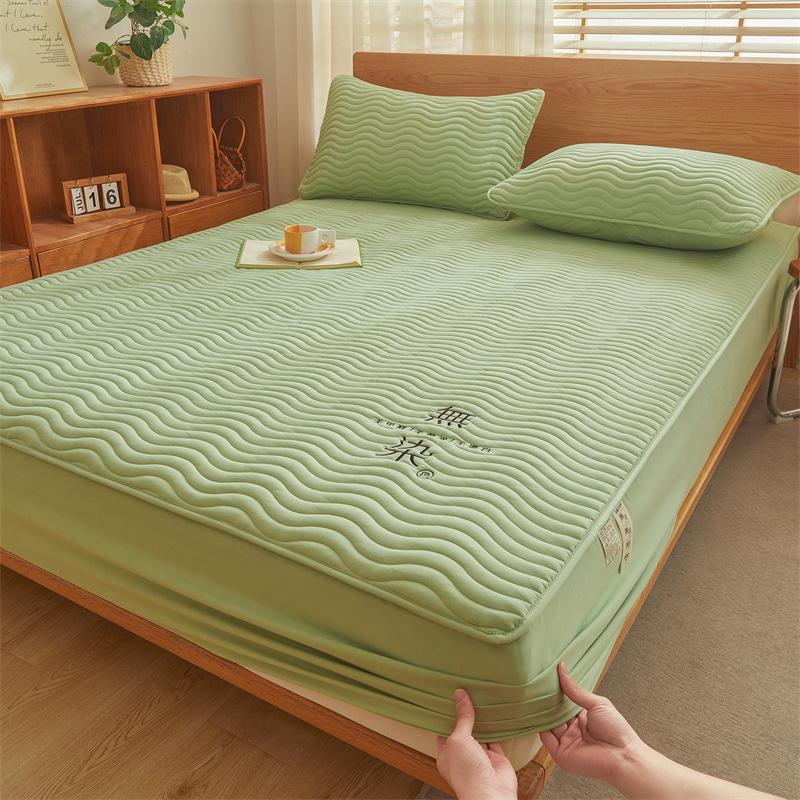 Mattress Class A cotton, soybean fiber padded mattress, mattress cover washed cotton Simmons mattress protective cover three-piece set
