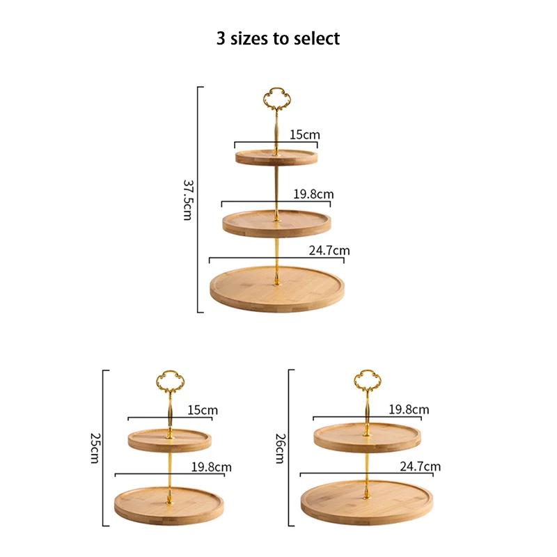Japanese Bamboo Fruit Plates Set Snack Dishes Cake Stand Bread Dessert Plate Candy Dish Pastry Tray Wood Tableware Decoration
