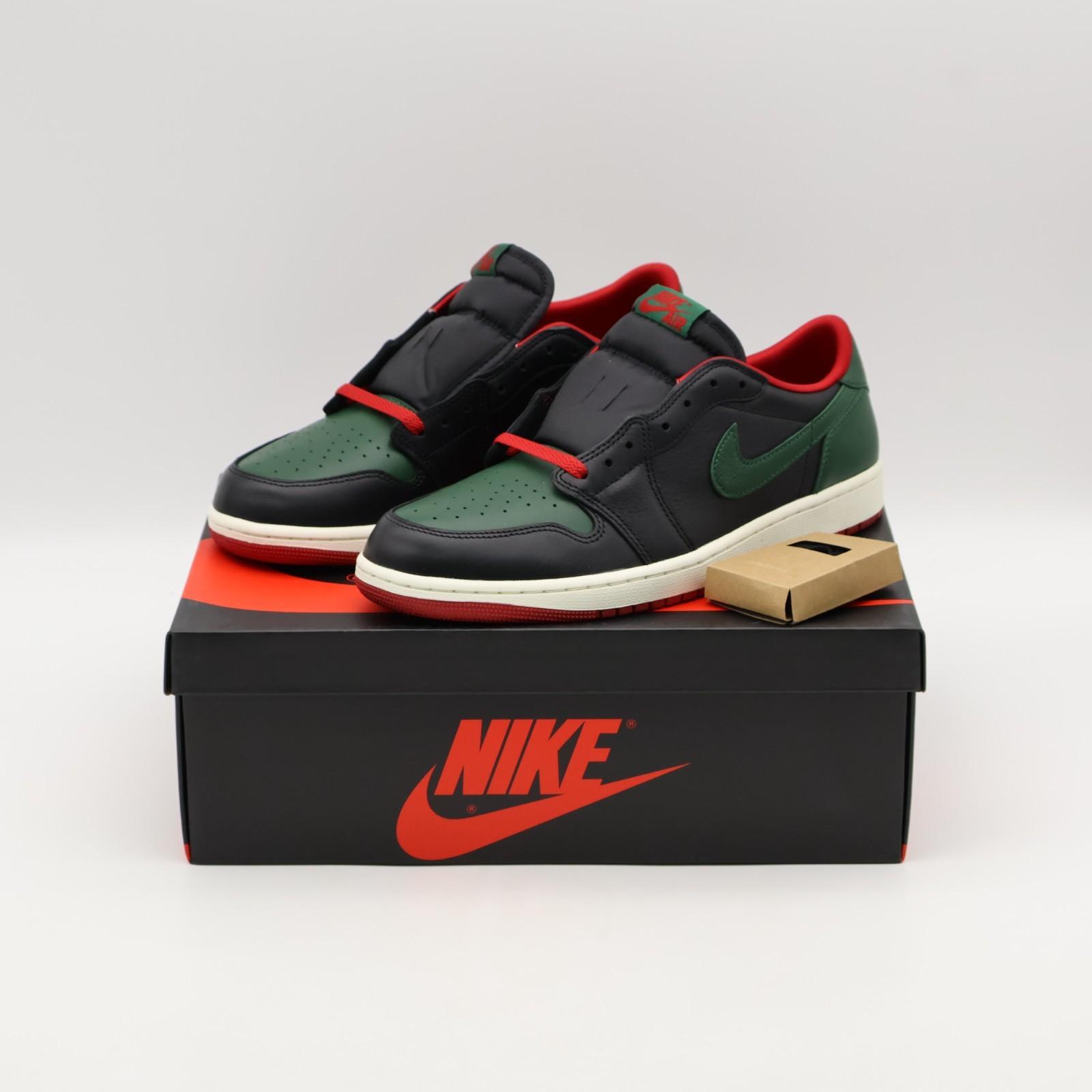 CZ0775-036 Nike Air Jordan 1 Retro Low OG Black and Gorge Green (Women s) 10.5W