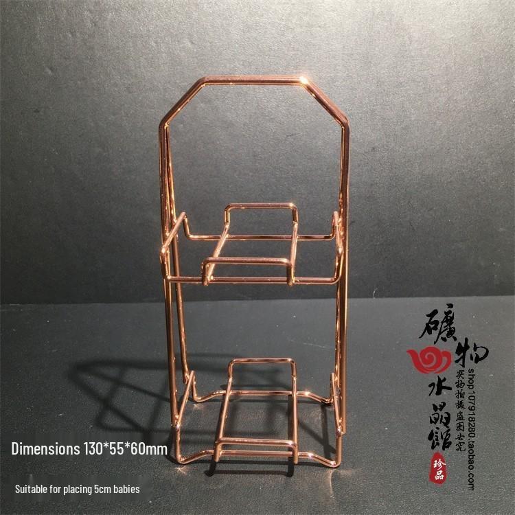 Wooden & Metal Mineral Crystal Ball Display Stand