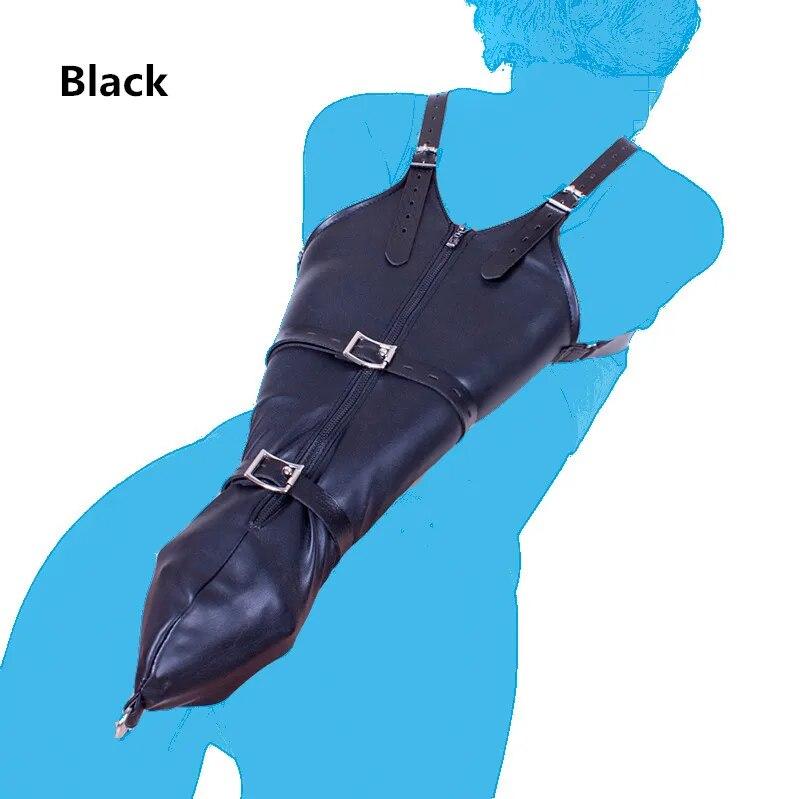 Paže za zády Armbinder Restraints Kožený Zip Pouta Sexuální hračky pro muže Ženy Fetiš Bdsm Bondage Otrok Role Play Flirt