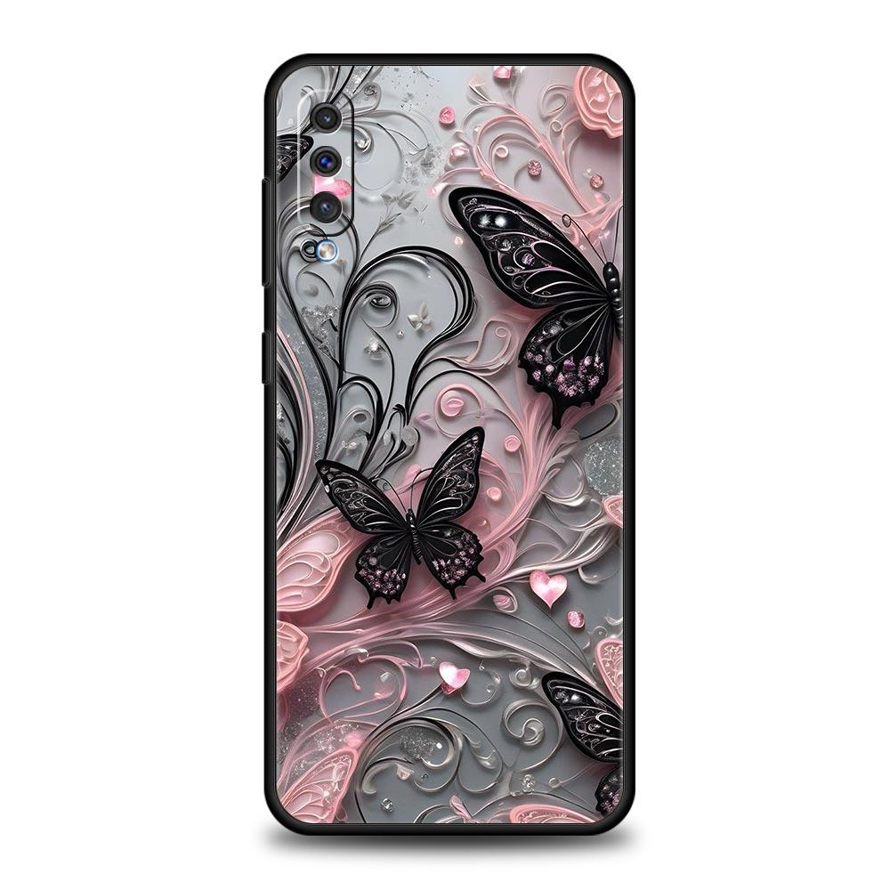 Fashionable Butterfly Flower Pattern Phone Case for Samsung Galaxy A56 A36 A26 A16 A34 A24 A42 A22 A20 A12 A10 5G Soft TPU Cover