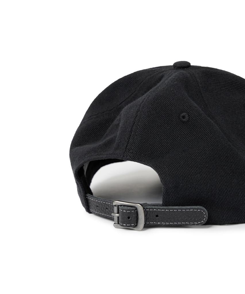 ETCE Leather Cross Destroyed Cap (Black)