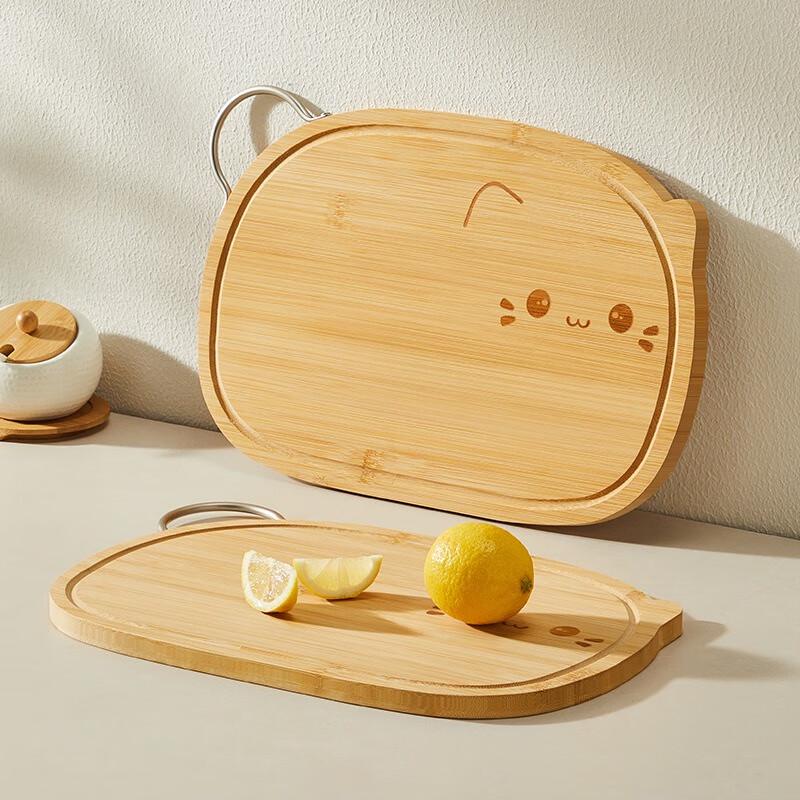 Fumai De Double-Sided Wood Cutting Board with Handle