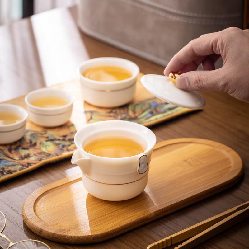 Luxury Portable Travel Tea Set (1 Pot, 3 Cups)