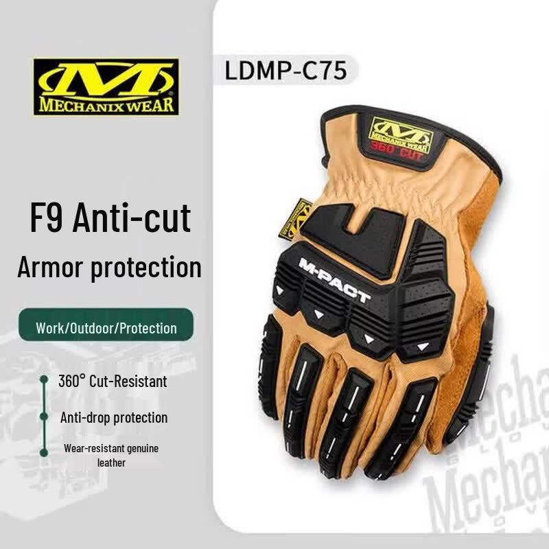Mechanix Wear M-Pact F9 Leather Impact & Cut Resistant Gloves