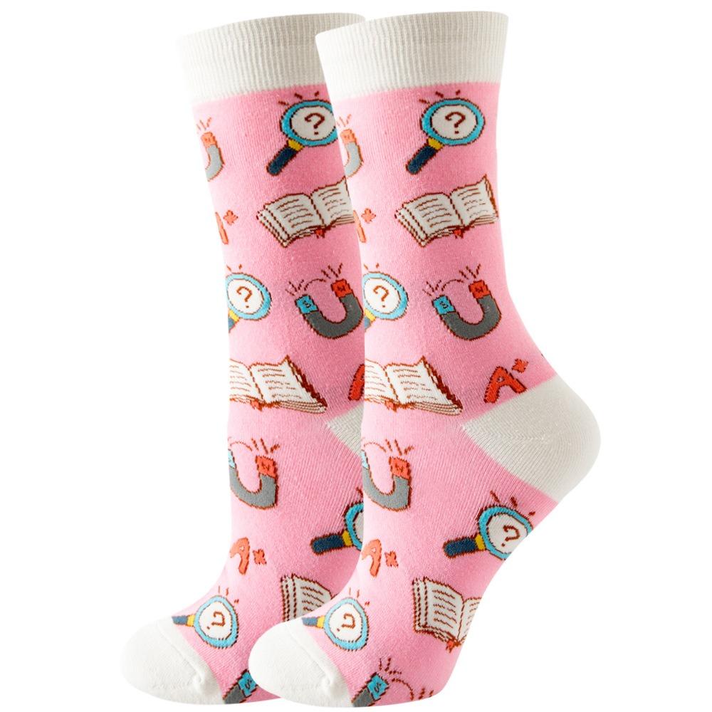 Męskie skarpetki ze zwierzęcej serii, damskie modne osobowościowe hip-hopowe deskorolkowe skarpetki średniej długości dla mężczyzn i kobiet,