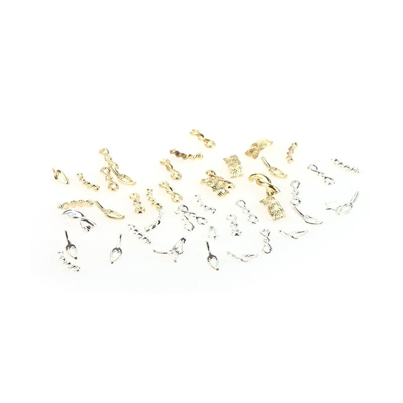 10/20 Stück 3D Metall Nagelanhänger Gold Silber Nagelkunst Ring Schnalle Punk Volumen Dekoration Kawaii Accessoires Schmuck