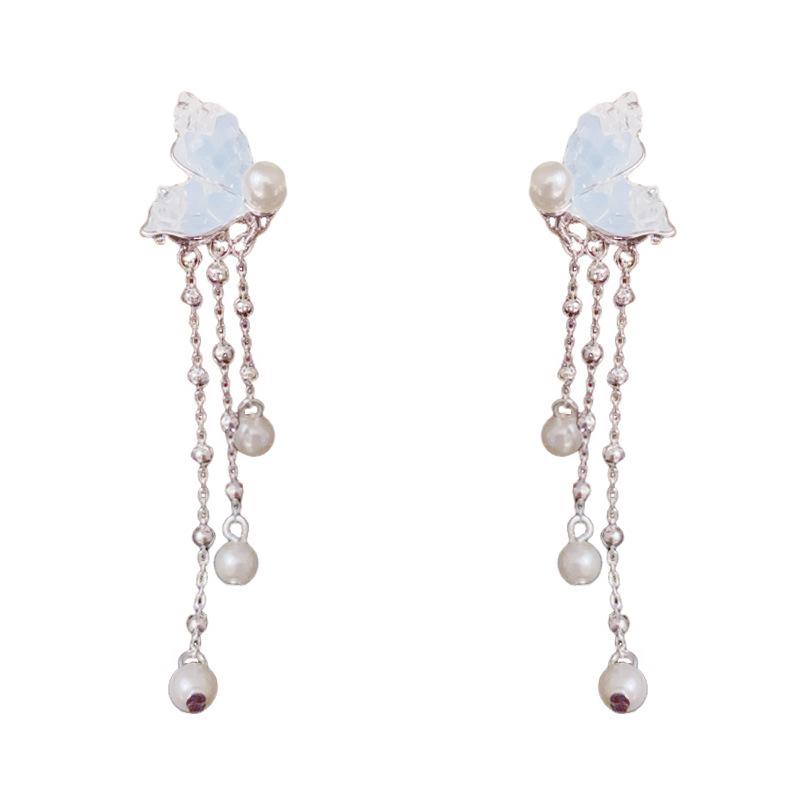 Summer Fashion Versatile Butterfly Tassel Earrings 1 pair