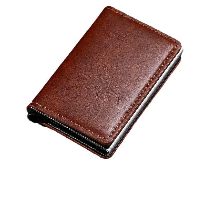 Men's Anti-Theft Magnetic Aluminum Card Holder Wallet