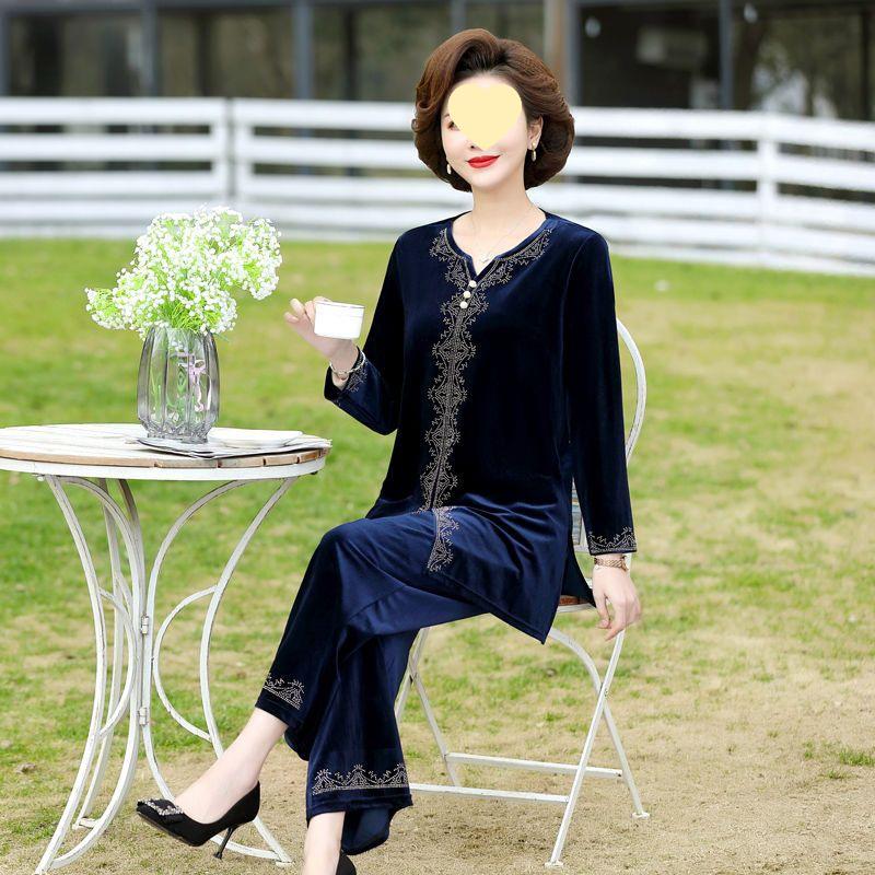 Dámský ležérní jarní oblek Oxygen 2025: Dvoudílný set pro střední věk a seniory