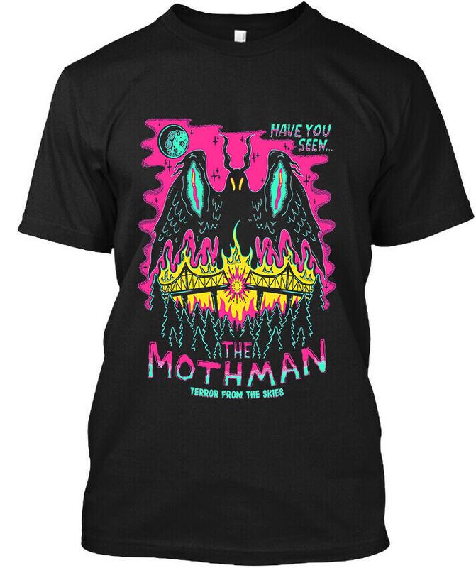 

Limited New Have You Seen The Mothman Terror From The Skies Logo Unisex T-shirt XL