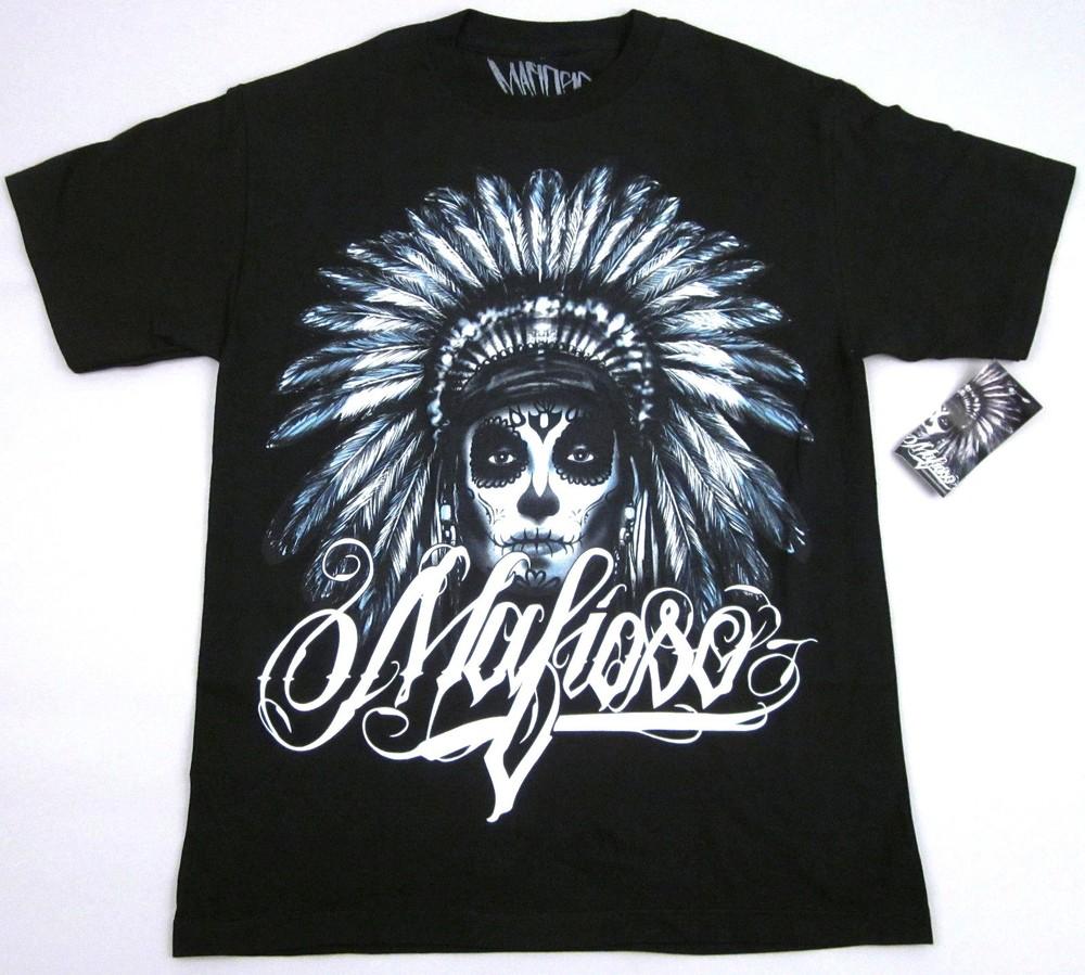 MAFIOSO MUERTE T-shirt Day Of The Dead Indian Zombie Tee Streetwear Men s New Unisex T-Shirt XXXXL