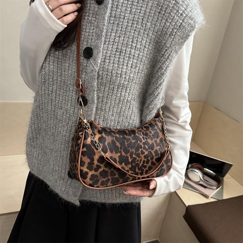 New Fashi Simple Crossbody Bag Women Stylish Leopard Print Shoulder Bags Small Design Comfortable and Versatile Storage Bags