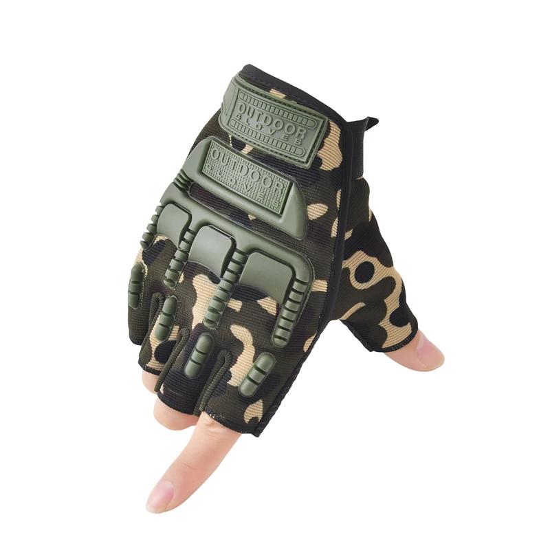 Fingerless Male Tactical Gloves Hard Knuckle Motorcycle Gloves for Men and Women Outdoor Use Bicycle Hunting Hiking Fingerless Gloves