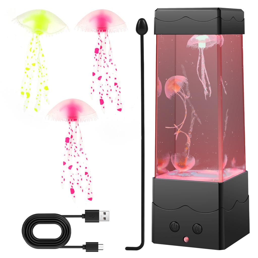 Jellyfish Lamp 7 Colors Changing Jellyfish Aquarium Lamps LED Ambient Night Light Jellyfishs Night Lights for Bedroom Home Decor