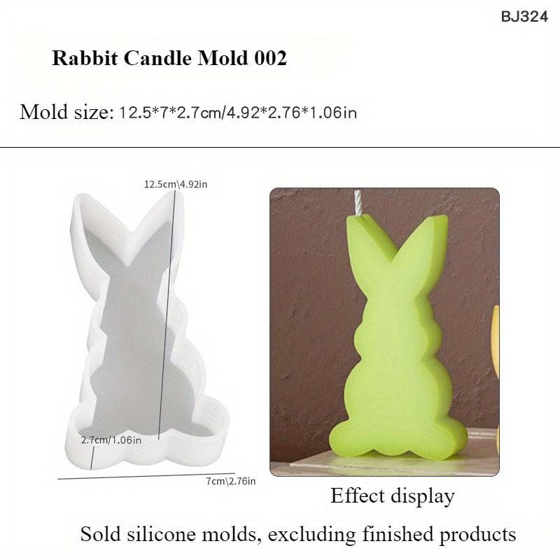 Rabbit Shaped Candle Mold, DIY Easter Bunny Plaster Decorative Ornament Silicone Mold, Suitable for DIY, Holiday and Party Tools