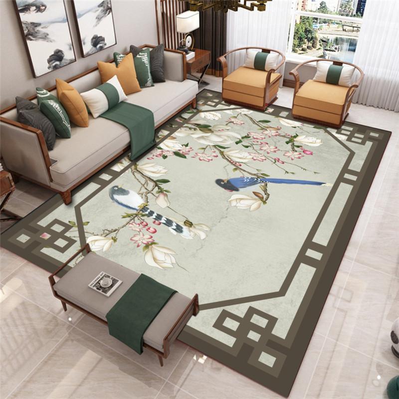 Chinese Style Carpet Classical Carpet Modern Minimalist Sofa Carpet Light Luxury Living Room Floor Mat Coffee Table Carpet