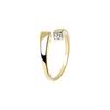 Niche Light Luxury Geometric Embossed Ring For Women Personalized Trendy Pinky Ring New Fashion Jewelry Accessory