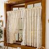 1 szt. LOZUJOJU Przezroczysta zasłona w stylu rokoko francuskim, wiejski styl, koronkowa półzasłonka, zasłona drzwiowa do salonu, kuchni, szafki, okna, dekoracja domu