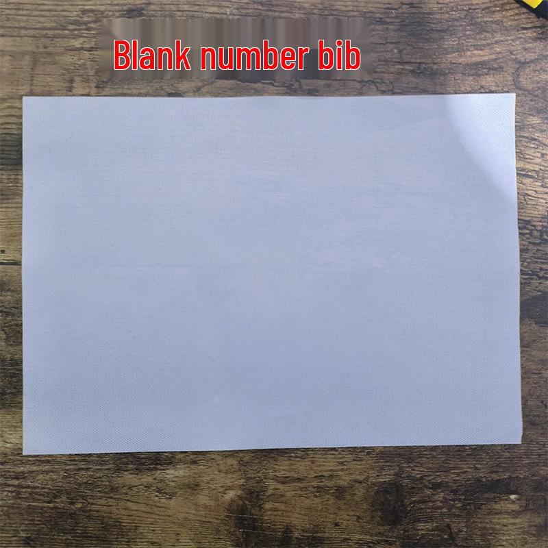 Red Running Marathon Race Bib with Black Number Plate
