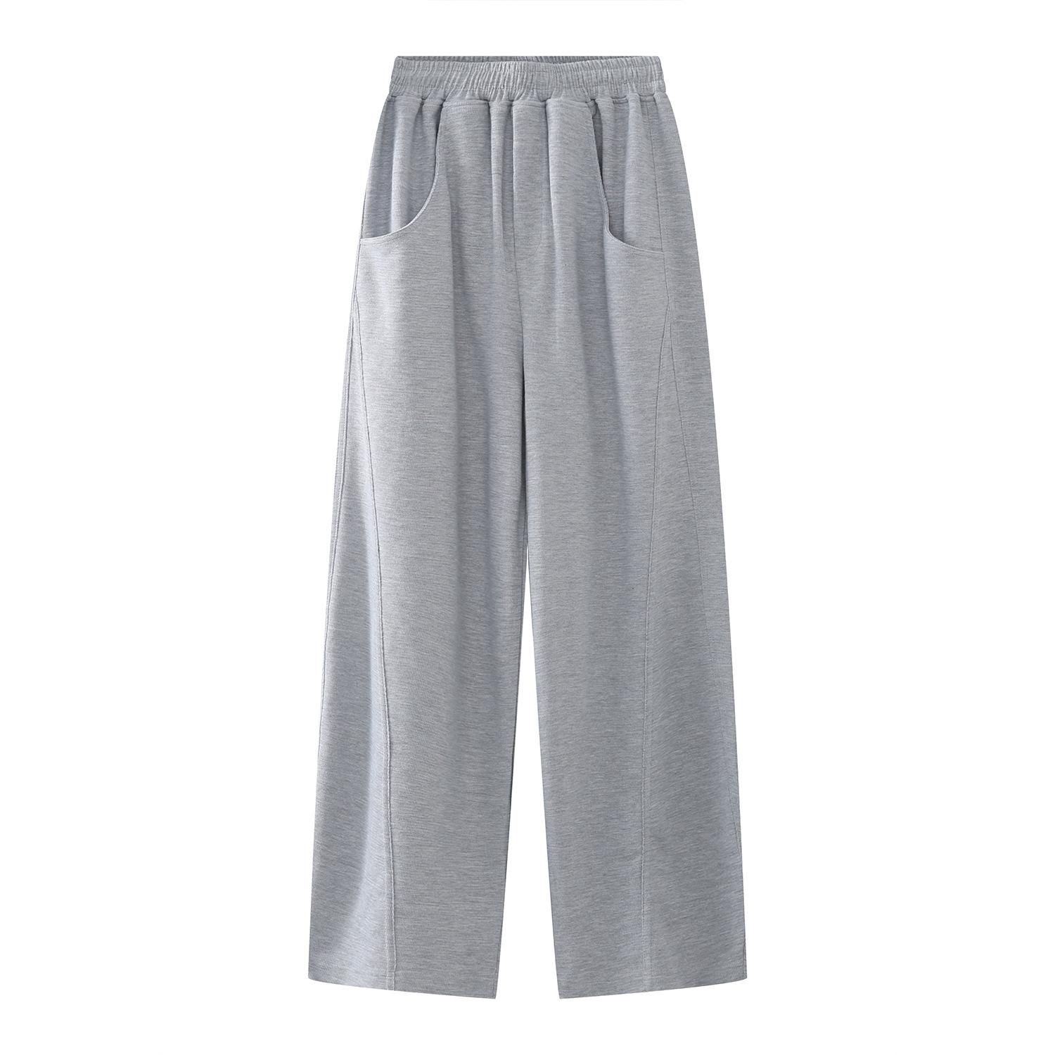 

Мужские осенние новые товары, корейская версия, свободные индивидуальные простые однотонные повседневные брюки для мужчин XL серый