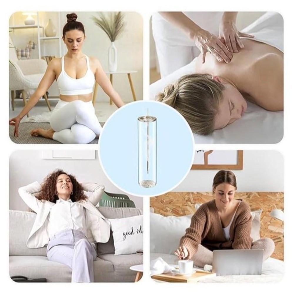 Cylindrical Shape Incense Stick Stand Zen Style Minimalist Removable Ash Collector Transparent Glass Incense Burner Home Decor