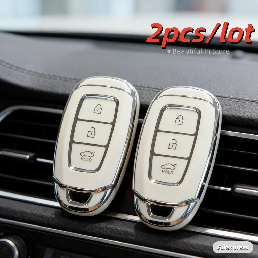 S/Lot Car Key Case Covers  For Hyundai I30 Ix35 Kona Encino Solaris Azera Grandeur Ig Accent Santa Fe Palisade
