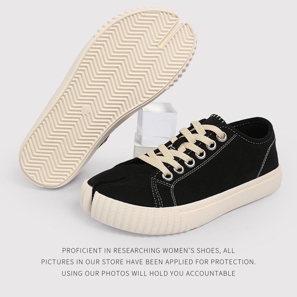Split FingersBiscuit Shoes Magilla Canvas Shoes Women'S Versatile SplitToed Shoes Fashion Horseshoe Shoes