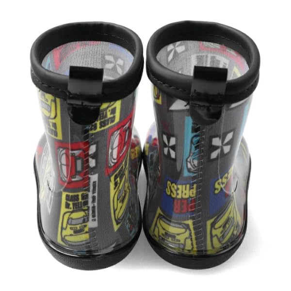 Kids' Boys' Shinkansen Rain Boots, JR Train Design, Hayabusa and Komachi Design, Doctor Yellow (Black, 19cm)