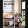 Kitchen Microwave Shelves Wall-Mounted Microwave Oven Shelf Rack Cooker Holder,Stainless Electric Pot Kitchen Storage Bracket