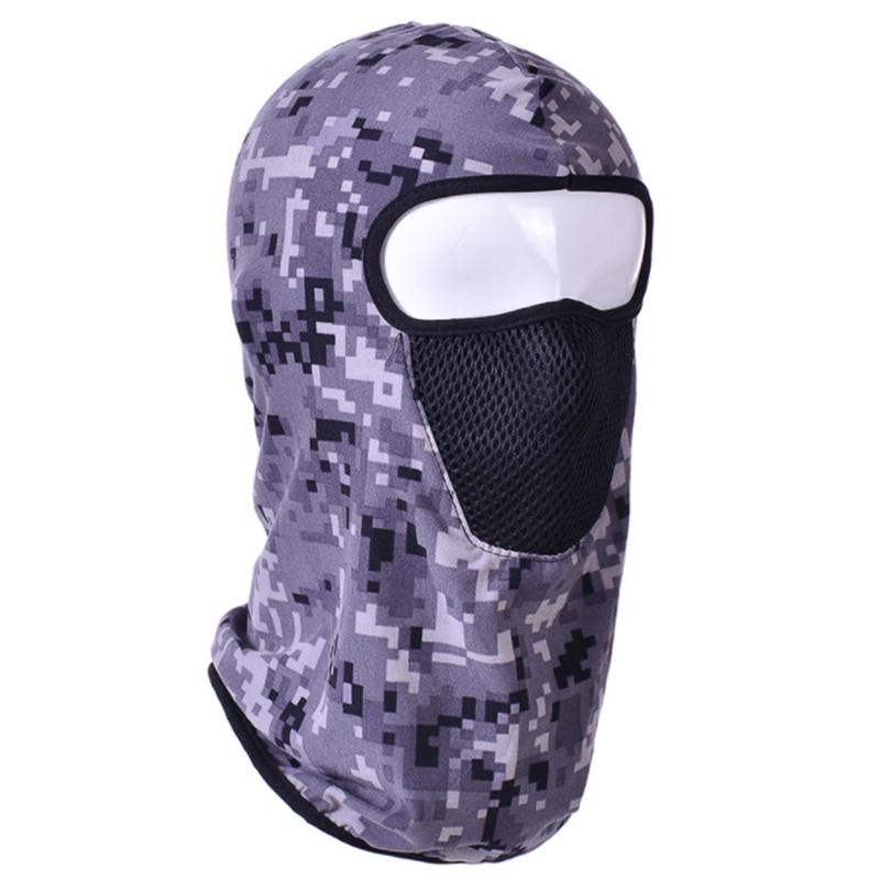 Lightweight Cycling Mask Camo Quick-drying Balaclava Sunscreen Sport Headgear for Cold Weather Chilly Outdoor Activities