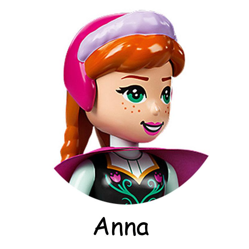 Non-Toxic Fairy Tale Princess Children Belle Beast Cinderalla Anna Olivia Model Figure Blocks Construction Building Bricks Toys For Children