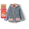 Girls' Faux Lamb Wool Lined Denim Jacket