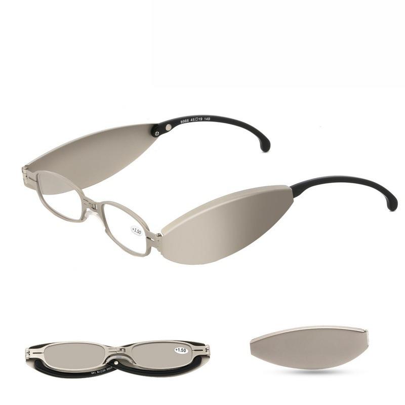 Best-selling blue light protection pocket foldable metal reading glasses, portable, lightweight, shockproof high-definition reading glasses factory