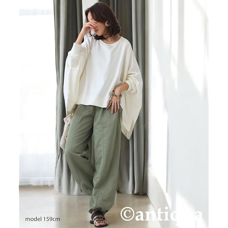 [antiqua] [Antica] punch design tops ladies long sleeve PN-00551 Onesize 03 white