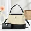 Classic Mini Pu Water Bucket Handbag With Zipper Pocket For Casual Outings