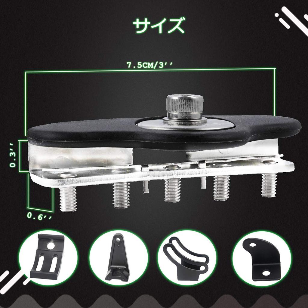 Fog Lamp, Stay, Bike Bracket, Stainless Steel, Pinching, No Drilling Required, Easy Installation, Silver,