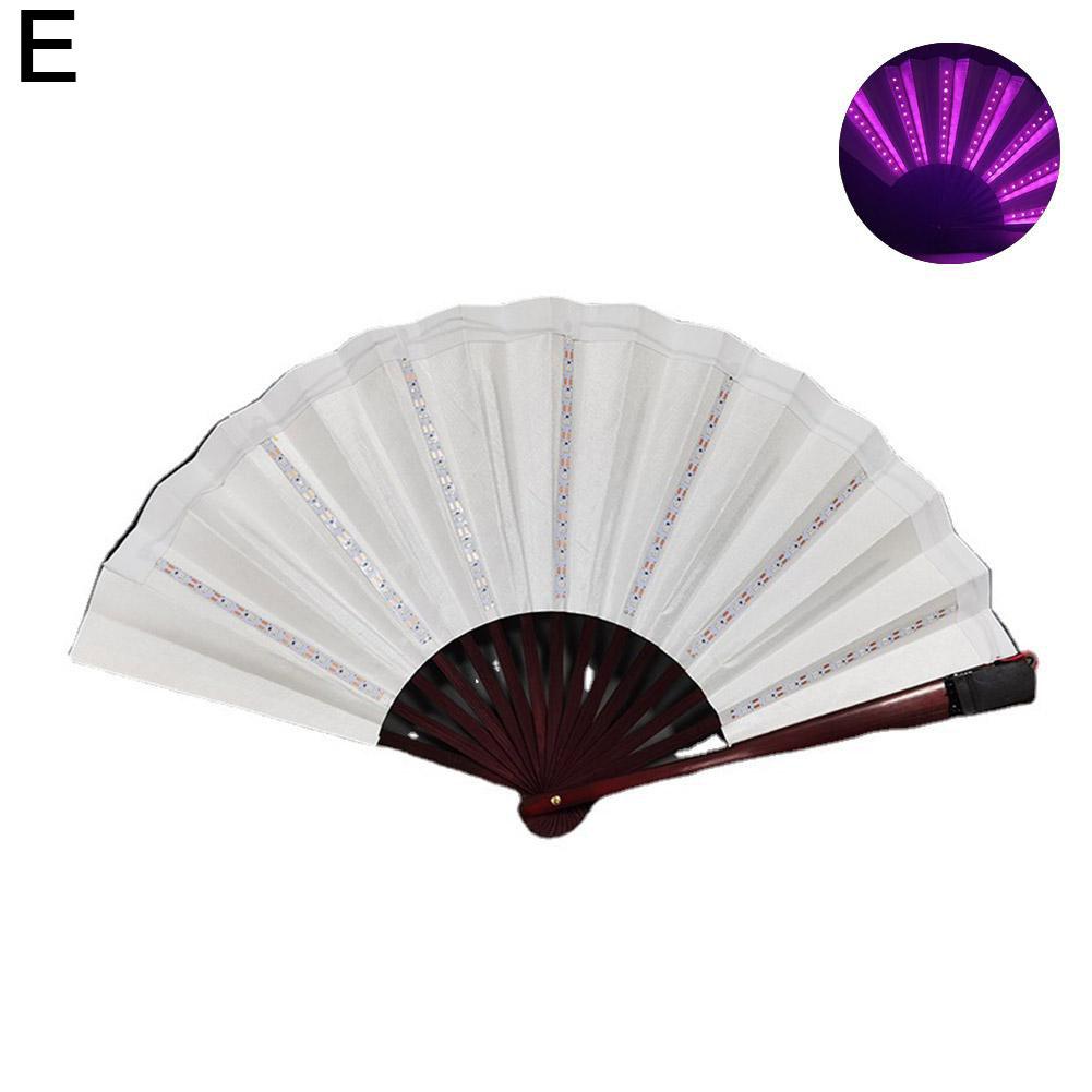 

10-дюймовые светящиеся светодиодные складные веера для неоновых вечеринок, ночных клубов, ручные светящиеся складные веера для вечеринок, танцев, баров, диджеев, косплея, светодиодные веера