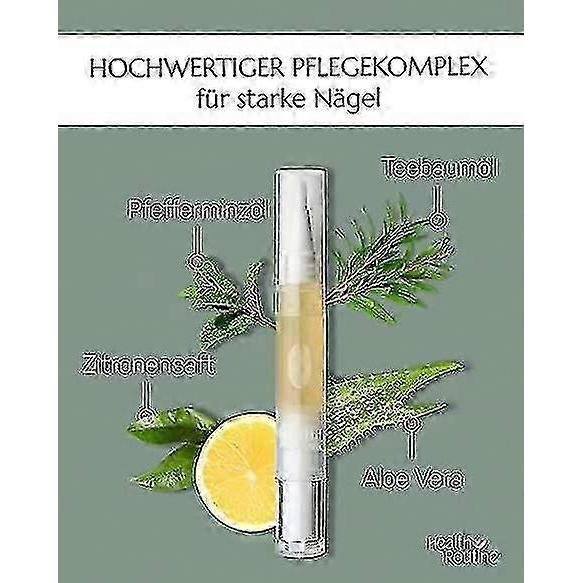 5x Penna per Cura delle Unghie Healthroutine Trattamento Cosmetico Fungo delle Unghie Rapido Intensivo Per Unghie Con Aloe Vera Olio di Tea Tree_c5_y146