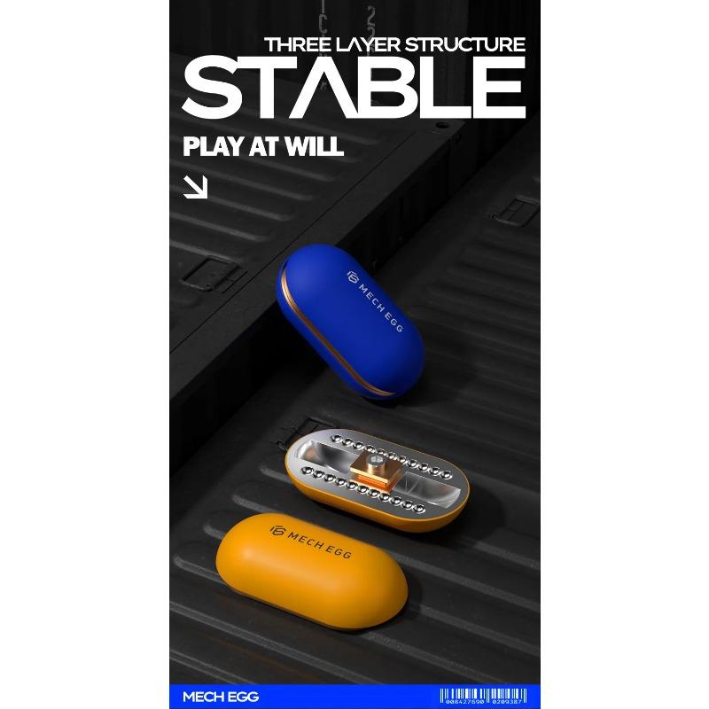 Metall Fidget Slider Spielzeug EDC Tasche Stressabbau Gadget Mechanisches Ei Angstlinderung Cooles Schreibtischspielzeug Für Erwachsene/Kind Geschenk Für ADHS